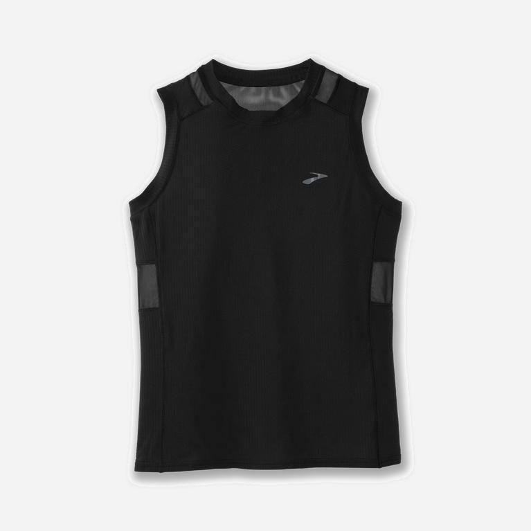 Brooks Women's Atmosphere Running Tank Top Singapore - Black (31472-LIWO)